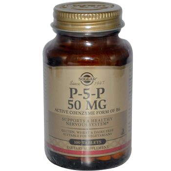 Витамин В6, Solgar, 50 мг,100 таблето