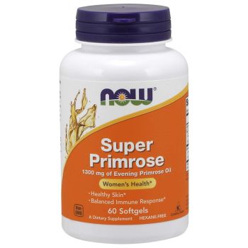Масло вечерней примулы, Super Primrose, Now Foods, 1300 мг, 60 капсул