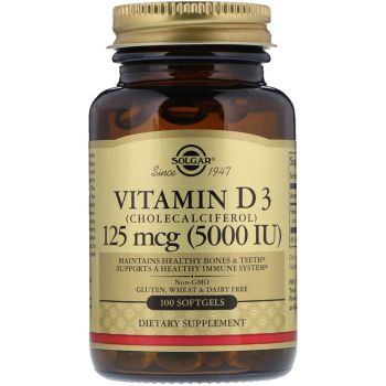 Витамин Д3, Vitamin D3, Solgar, 5000 МЕ, 100 капсул (Default)