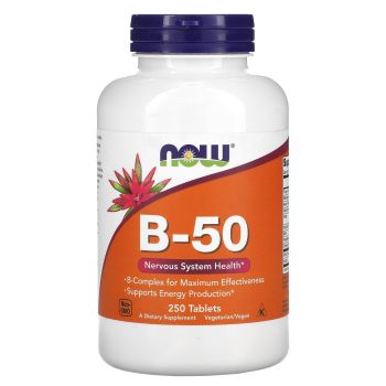 Витамин В-50 комплекс, B-50, Now Foods, 250 таблеток