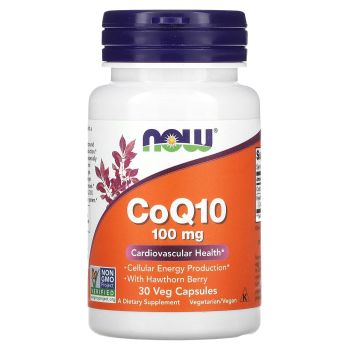 Коэнзим Q10, Coenzyme Q10, Now Foods, 100 мг 30 капсул