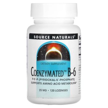 Витамин В6, Coenzymated B-6, Source Naturals, коэнзимный, 25 мг, 120 таблеток